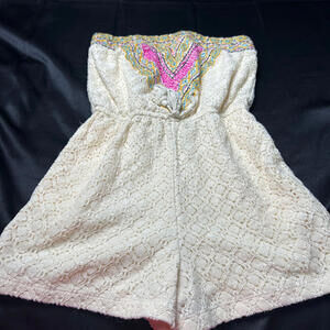 Xhilaration GIRLS cream tub top romper‎